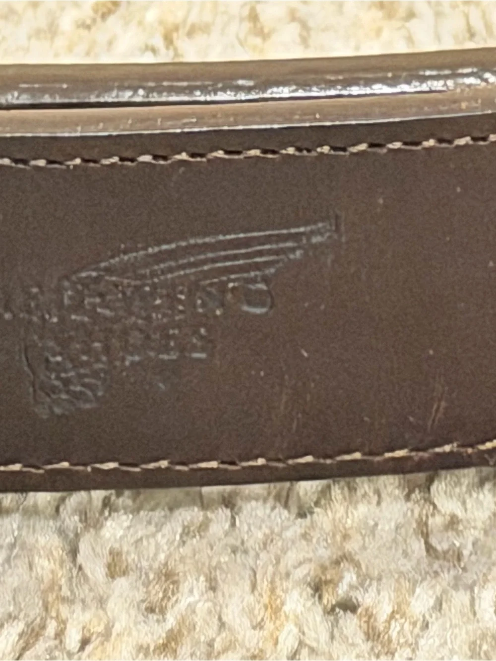 Redwing Brown Leather Men's Belt - Classic Dress Belt size 42